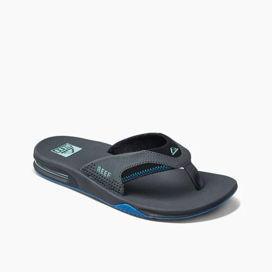 Reef Mens Fanning Flip Flop - Gunmetal/Ocean